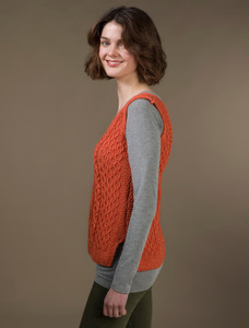 Ladies V-Neck Aran WoolSlipover 19 Ladies V-Neck Aran WoolSlipover