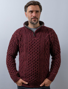 âWool Casââhmere Aran Troyer Sweater