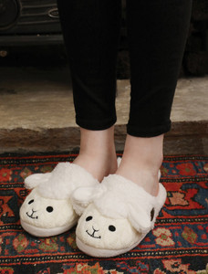 Aran Sheep Slip-On Adult Slippers