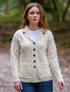 Revere Button Collar Aran Cardiganâââ