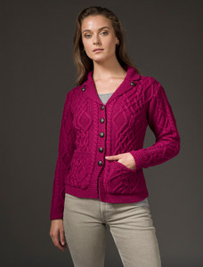 Revere Button Collar Aran Cardiganâââ 13 Revere Button Collar Aran Cardiganâââ