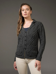 Revere Button Collar Aran Cardiganâââ 17 Revere Button Collar Aran Cardiganâââ