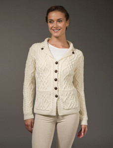 Revere Button Collar Aran Cardiganâââ 2 Revere Button Collar Aran Cardiganâââ