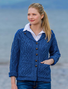 Revere Button Collar Aran Cardiganâââ 22 Revere Button Collar Aran Cardiganâââ