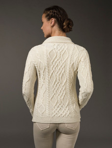 Revere Button Collar Aran Cardiganâââ 4 Revere Button Collar Aran Cardiganâââ