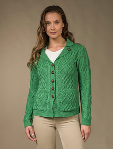 Revere Button Collar Aran Cardiganâââ 5 Revere Button Collar Aran Cardiganâââ
