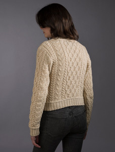 âLadiâes Croppâeââd Aran Sweater 11 âLadiâes Croppâeââd Aran Sweater