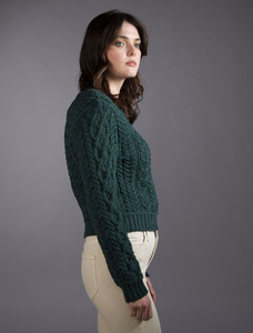 âLadiâes Croppâeââd Aran Sweater 14 âLadiâes Croppâeââd Aran Sweater