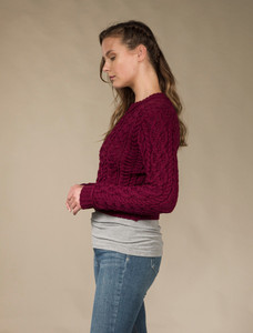 âLadiâes Croppâeââd Aran Sweater 16 âLadiâes Croppâeââd Aran Sweater