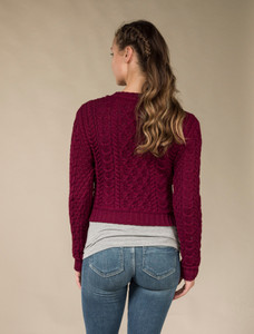 âLadiâes Croppâeââd Aran Sweater 17 âLadiâes Croppâeââd Aran Sweater