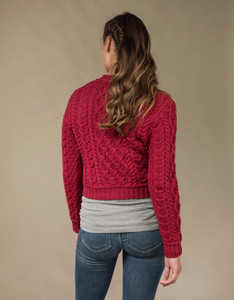âLadiâes Croppâeââd Aran Sweater 2 âLadiâes Croppâeââd Aran Sweater