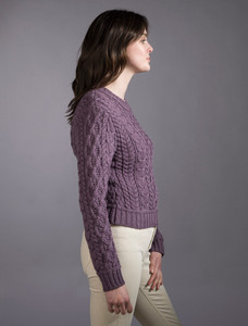 âLadiâes Croppâeââd Aran Sweater 21 âLadiâes Croppâeââd Aran Sweater