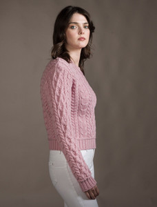 âLadiâes Croppâeââd Aran Sweater 23 âLadiâes Croppâeââd Aran Sweater