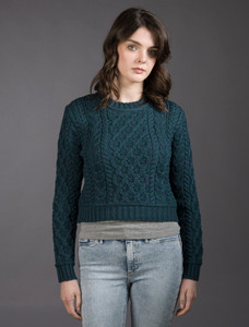 âLadiâes Croppâeââd Aran Sweater 3 âLadiâes Croppâeââd Aran Sweater