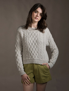 âLadiâes Croppâeââd Aran Sweater 30 âLadiâes Croppâeââd Aran Sweater