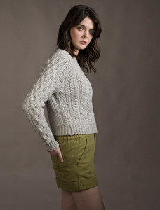 âLadiâes Croppâeââd Aran Sweater 31 âLadiâes Croppâeââd Aran Sweater