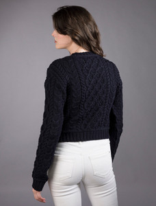 âLadiâes Croppâeââd Aran Sweater 35 âLadiâes Croppâeââd Aran Sweater
