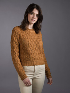 âLadiâes Croppâeââd Aran Sweater 38 âLadiâes Croppâeââd Aran Sweater