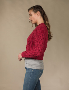 âLadiâes Croppâeââd Aran Sweater 39 âLadiâes Croppâeââd Aran Sweater
