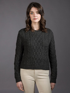 âLadiâes Croppâeââd Aran Sweater 4 âLadiâes Croppâeââd Aran Sweater