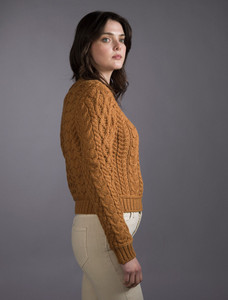 âLadiâes Croppâeââd Aran Sweater 40 âLadiâes Croppâeââd Aran Sweater