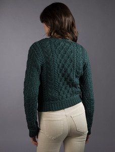 âLadiâes Croppâeââd Aran Sweater 41 âLadiâes Croppâeââd Aran Sweater