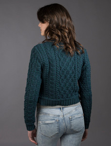 âLadiâes Croppâeââd Aran Sweater 6 âLadiâes Croppâeââd Aran Sweater