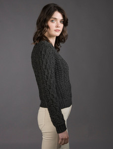 âLadiâes Croppâeââd Aran Sweater 7 âLadiâes Croppâeââd Aran Sweater