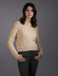 âLadiâes Croppâeââd Aran Sweater 9 âLadiâes Croppâeââd Aran Sweater