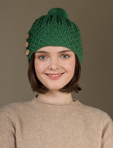 âLadieâs Merino Honeycomb Pom Pom Hat 2 âLadieâs Merino Honeycomb Pom Pom Hat