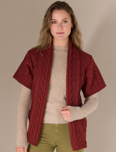 Aran Short âSleeve Edââge Cardâigan