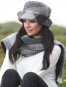 Wool Country Scarf - Multi Grey