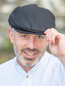 Vintage Tweed Flat Cap - Solid Black