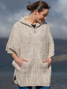Hooded Batwing Jacketwith Celtic Knot Zipper Pull