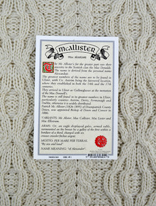 Mc Allister Clan Aran Throw