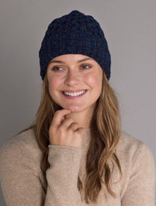 Women's Wool Cashmere Aran Honeycomb Hat 13 Women's Wool Cashmere Aran Honeycomb Hat