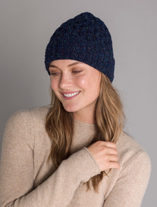 Women's Wool Cashmere Aran Honeycomb Hat 14 Women's Wool Cashmere Aran Honeycomb Hat