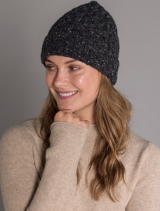 Women's Wool Cashmere Aran Honeycomb Hat 15 Women's Wool Cashmere Aran Honeycomb Hat