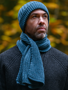 Men's Ribbed Super Soft Merino Scarf