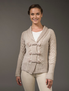 Shawl Neck Two-Tone Merino Cardiganâââ